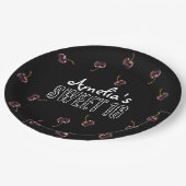 さくらんぼスウィート16パーソナライズされたパーティー ペーパープレート (アングル)