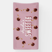 さくらんぼスウィート16パーソナライズされたパーティー 横断幕 (縦)