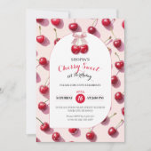 さくらんぼスウィート1st誕生日招待状 招待状 (正面)