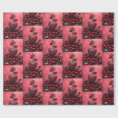 さくらんぼスチームパンクバレンタイン ラッピングペーパー (フラット)