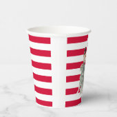 さくらんぼストライプレッド鮮やかブライダルシャワー 紙コップ (右)