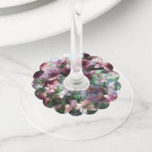 さくらんぼスプラッシュフラワー ワイングラスタグ (クローズアップ)