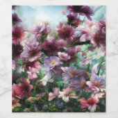 さくらんぼスプラッシュフラワー ワインラベル (シングルラベル)