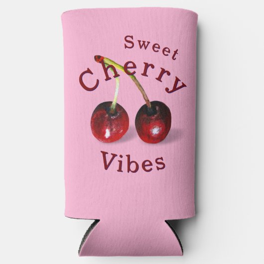 さくらんぼスリムクーラーボックス スリム缶クーラー (正面)