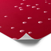 さくらんぼソーダ小さな泡の背景アート ポスター (角)