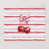 さくらんぼタイムカプセル赤ちゃんシャワーアドバイスカード チラシ (裏面)