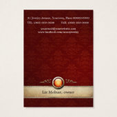 さくらんぼダマスク模様イヤリング表示カード (裏面)