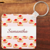 さくらんぼチーズケーキデザート キーホルダー (裏面)