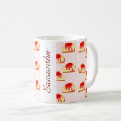 さくらんぼチーズケーキデザート コーヒーマグカップ (正面右)