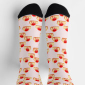 さくらんぼチーズケーキデザート ソックス (上部)