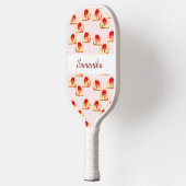 さくらんぼチーズケーキデザート ピックルボールラケット (左)