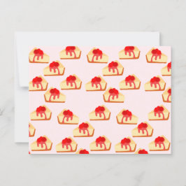 さくらんぼチーズケーキデザート ポストカード