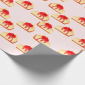 さくらんぼチーズケーキデザート ラッピングペーパー (角)
