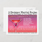 さくらんぼチーズケークマルティーニレシピはがき ポストカード (正面/裏面)