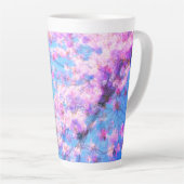 さくらんぼツリーフォト絵を描ーのラテマグカップ カフェラテマグ (右アングル)