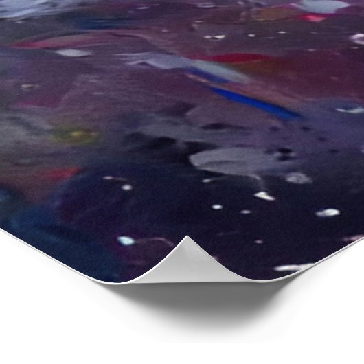 さくらんぼツリー花抽象芸術風景ポスター ポスター (角)