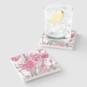 さくらんぼツリー開花 ストーンコースター (横)