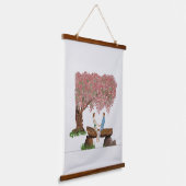 さくらんぼツリー 吊り下げ型タペストリー (傾斜あり)