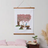 さくらんぼツリー 吊り下げ型タペストリー (寝室)