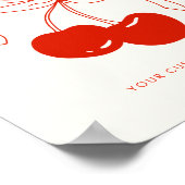 さくらんぼテーマカスタム文字表記号 ポスター (角)