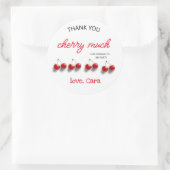 さくらんぼテーマベビーバースデーパーティークラシックラウンド ラウンドシール (バッグ)