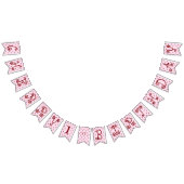 さくらんぼテーマ最初の誕生日バンティングバナー バンティングフラッグ (全)