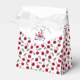 さくらんぼテーマ水の色ベビーシャワー フェイバーボックス