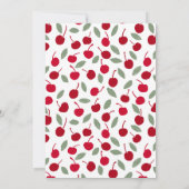 さくらんぼテーマ水彩赤ちゃんシャワー招待状 招待状 (裏面)