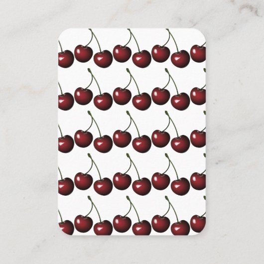 さくらんぼデザインベリーファースト誕生日ハンドアウトチケット 名刺 (裏面)