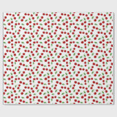 さくらんぼデザインラップ紙転が ラッピングペーパー (フラット)