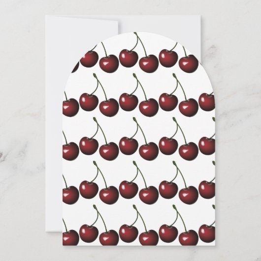 さくらんぼデザイン、さくらんぼ第1の誕生日招待状 招待状 (裏面)