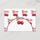 さくらんぼトップコケットボウベイビーシャワーブックリクエスト エンクロージャーカード (裏面)