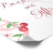 さくらんぼトップピンクのBow Booksとギフト ポスター (角)