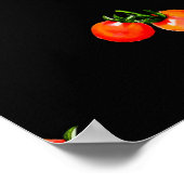 さくらんぼトマトイラストレーション。シームレスな水色 ポスター (角)