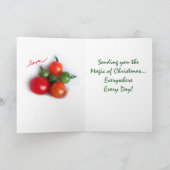 さくらんぼトマトクリスマスツリーのグリーティングカード シーズンカード (内部)