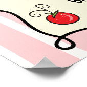 さくらんぼトマト赤ちゃんシャワー歓迎サインのポスター ポスター (角)