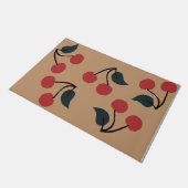 さくらんぼドアマット、かわいいフルーツ ドアマット (アングル)