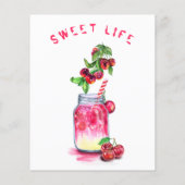 さくらんぼドリンククールサマーカクテルパーティーフライヤー チラシ (裏面)