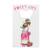 さくらんぼドリンクボトルオープナー – カスタム文字 クレジットカード栓抜き (裏面)