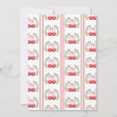 さくらんぼニースガールズクラブピンクボウ誕生日 招待状 (裏面)