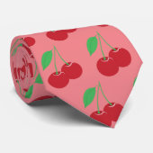 さくらんぼネックタイ – ピンク ネクタイ (ロール)