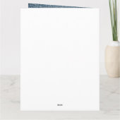 さくらんぼハッピーバースデーダークブルーグリッター カード (裏面)