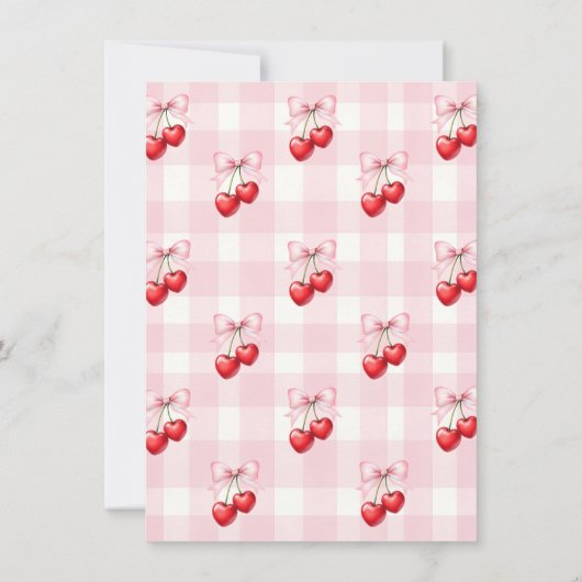 さくらんぼハートベビーシャワー招待状 招待状 (裏面)