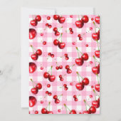さくらんぼハートベビーシャワー 招待状 (裏面)