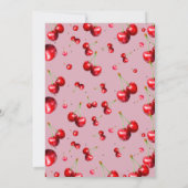 さくらんぼハートベビーシャワー 招待状 (裏面)