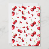 さくらんぼハートベビーシャワー 招待状 (裏面)