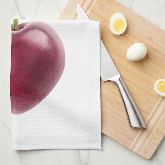 さくらんぼハート キッチンタオル (四つ折り)