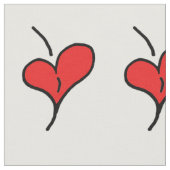 さくらんぼハート ファブリック (クローズアップ)