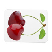 さくらんぼハート マグネット (横)