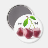 さくらんぼハート マグネット (正面/裏面)